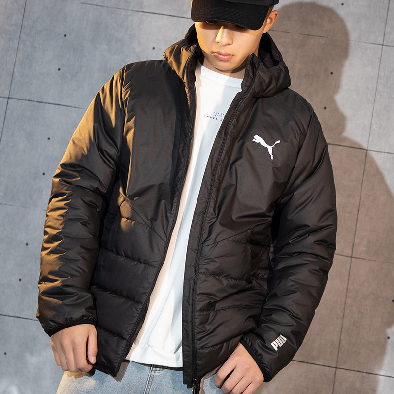 puma彪马棉服2020冬款男子保暖连帽休闲外套运动棉衣