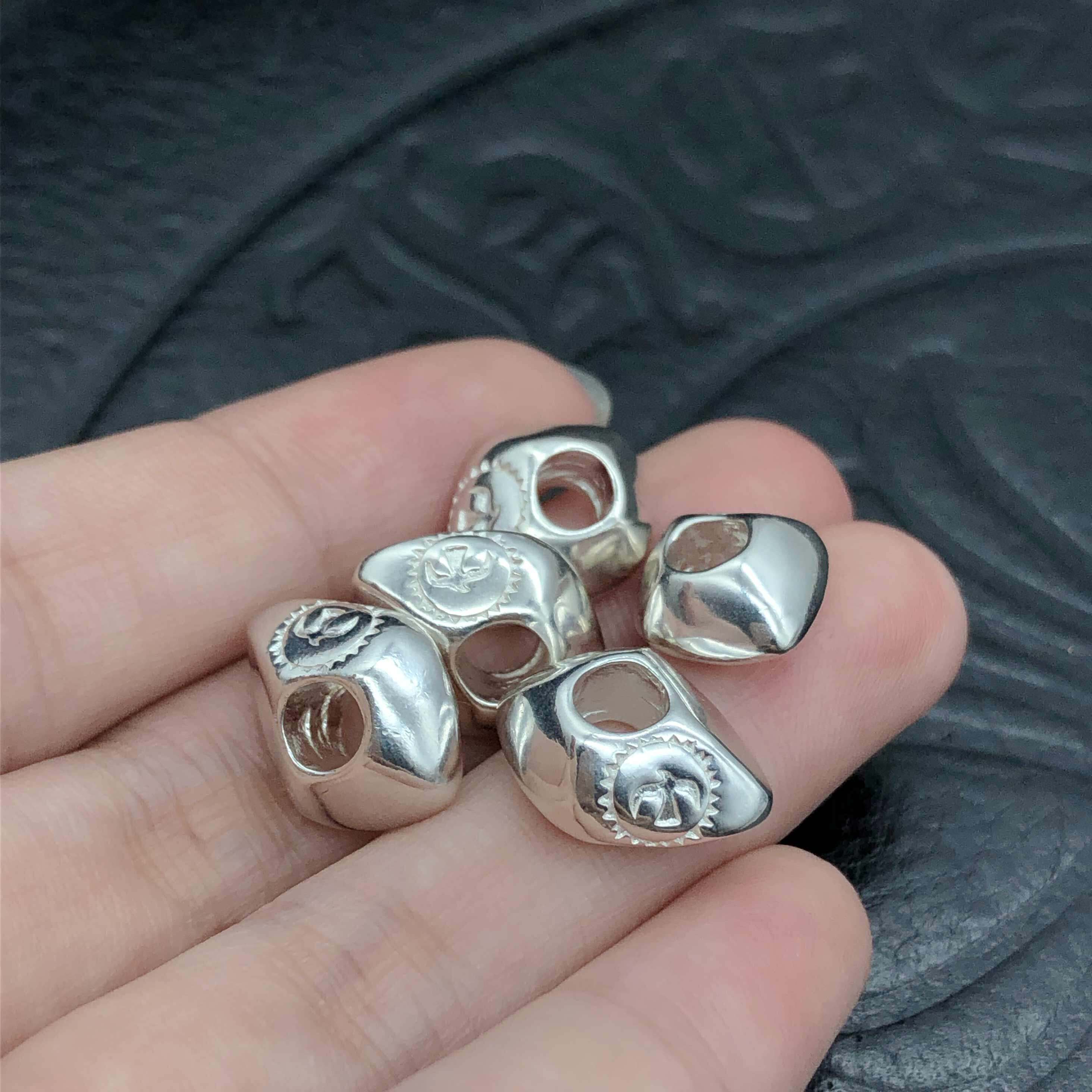 隔珠手工高桥吾郎纯银银鹰戳银珠子石子锁珠diy其他diy饰品配件