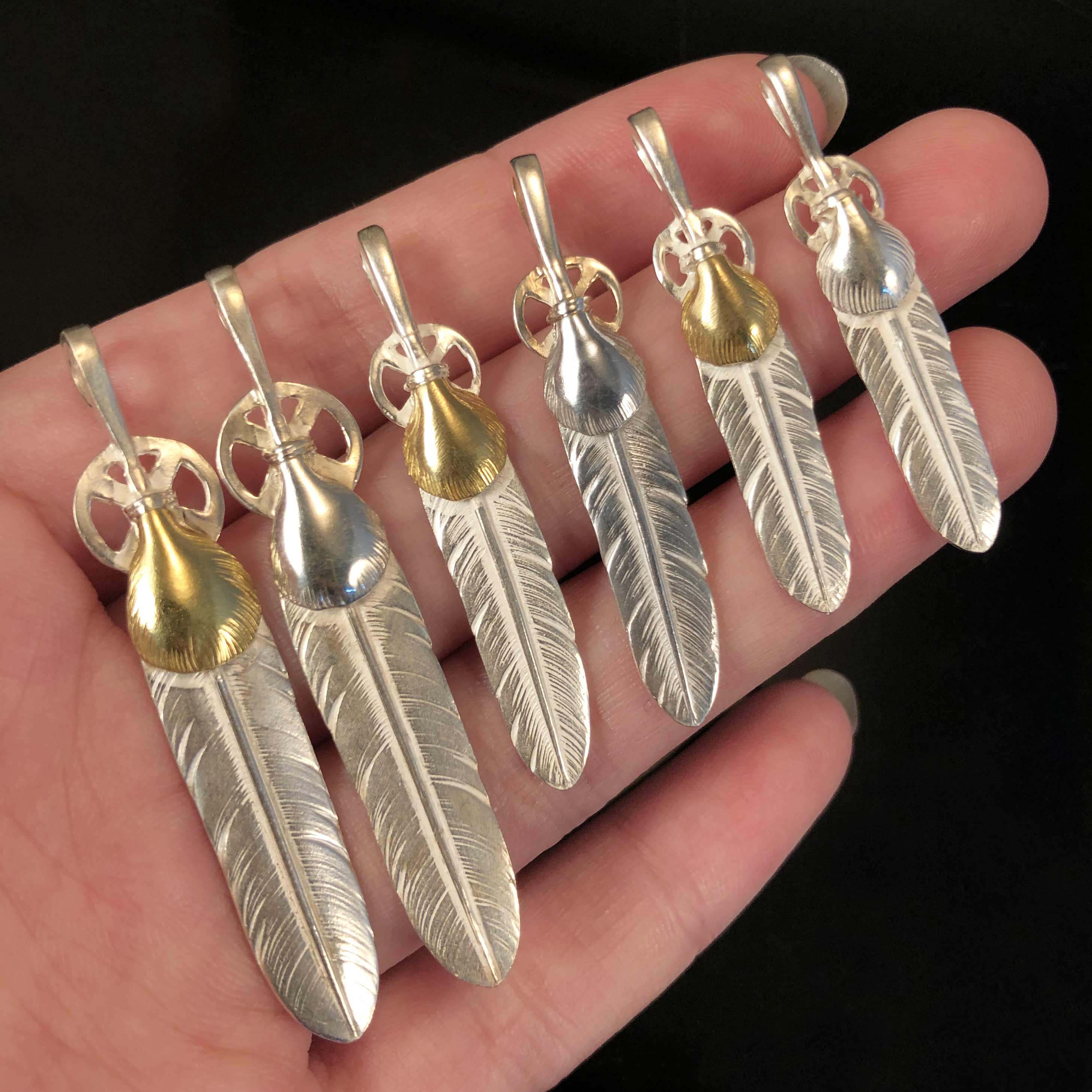 项链高桥吾郎复古银羽羽毛吊坠男女挂件时尚个性项坠