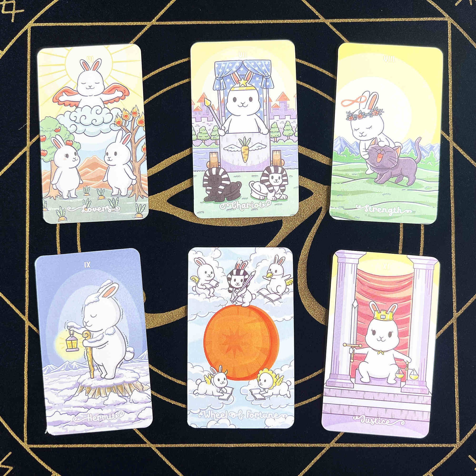 包邮chubbybuntarot泰国可爱胖乎乎兔子塔罗牌伟桌游卡牌