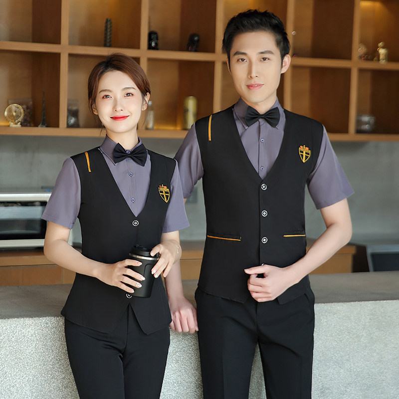 酒吧ktv服务员工作服制服男女酒店餐饮西餐厅春秋工作酒店工作制服