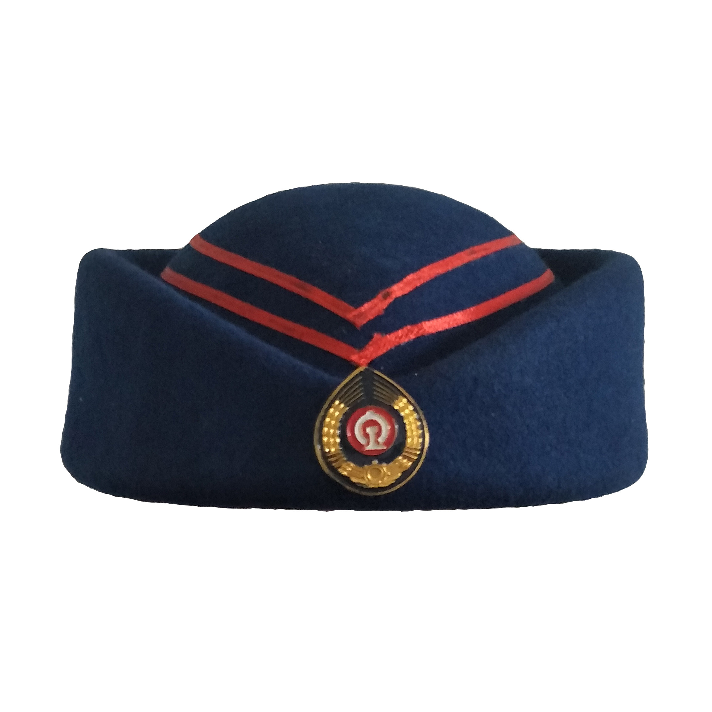 帽子铁路子女乘务员女帽高铁动车列车员女款深蓝色帽子