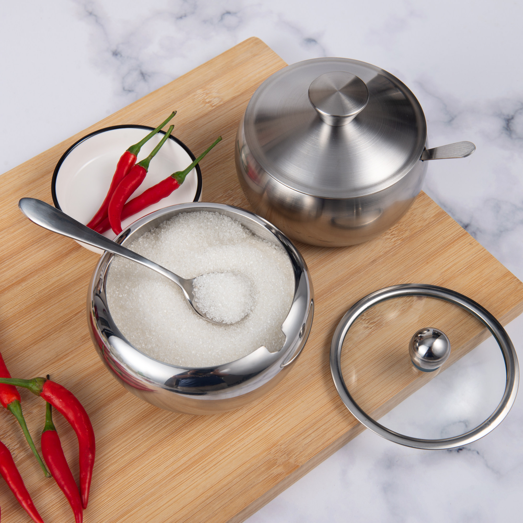 出口出口品品质不锈钢调味盐罐糖罐生粉调味瓶调味瓶罐