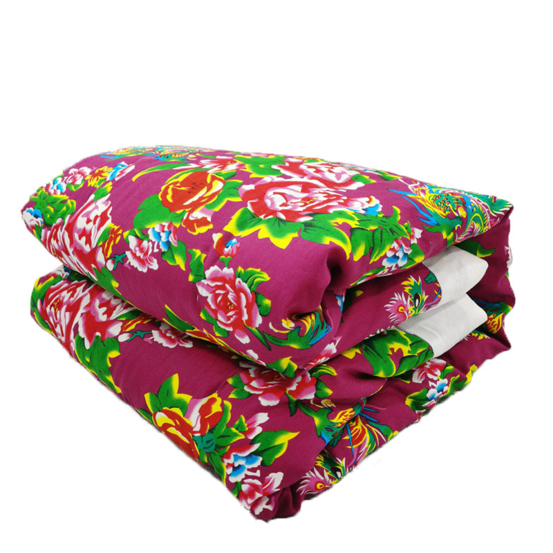 东北褥面花喜棉花手工传统结婚棉被北大被子棉花被