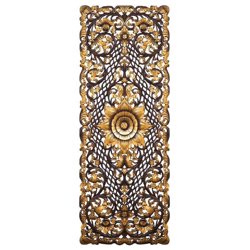异丽泰式雕花东南亚工艺品门厅壁挂墙饰客厅实木木雕