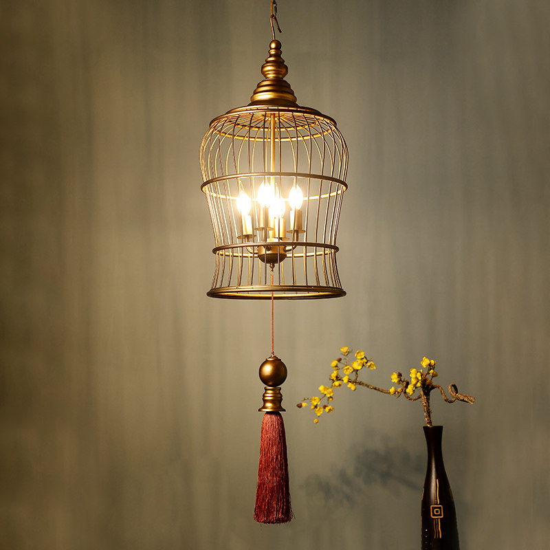 异丽泰国手工铁艺装饰吊灯东南亚风格酒店会所客厅吊灯