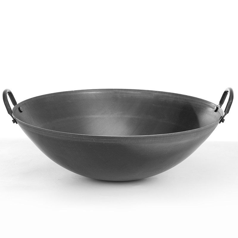 炒菜菜锅饭店专用厨师超大炒锅家用食堂双耳炒锅