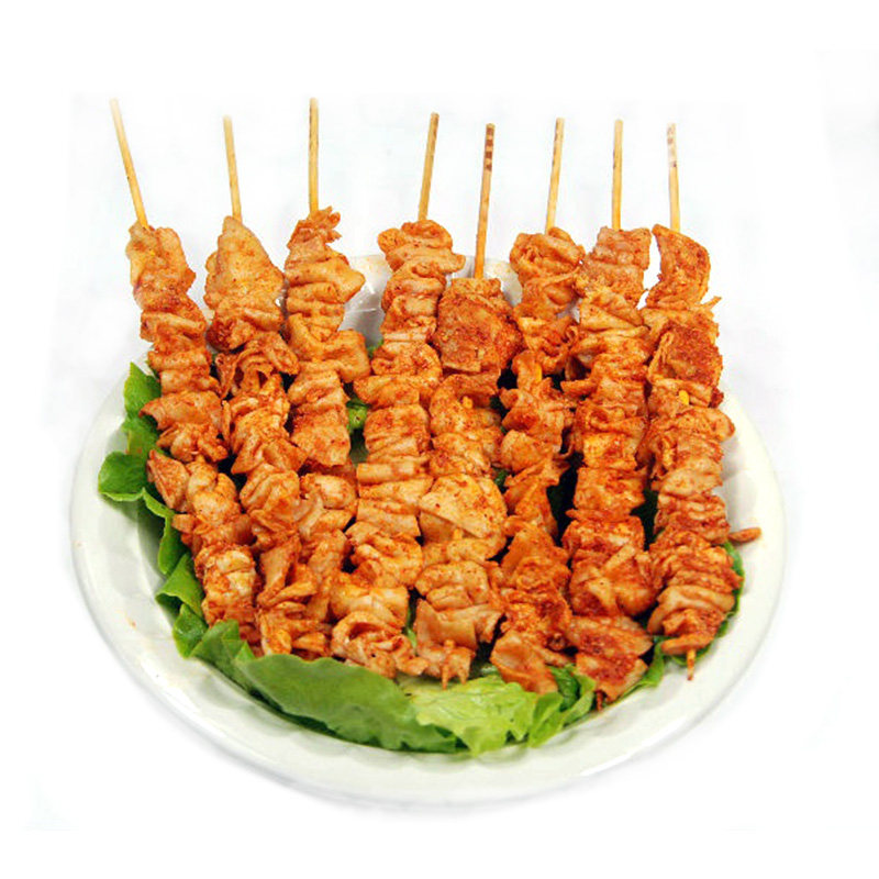 奥尔良弯弯脆鸡皮串烧烤串串食材烧烤油炸鸡皮大肉串鸡腿皮20串