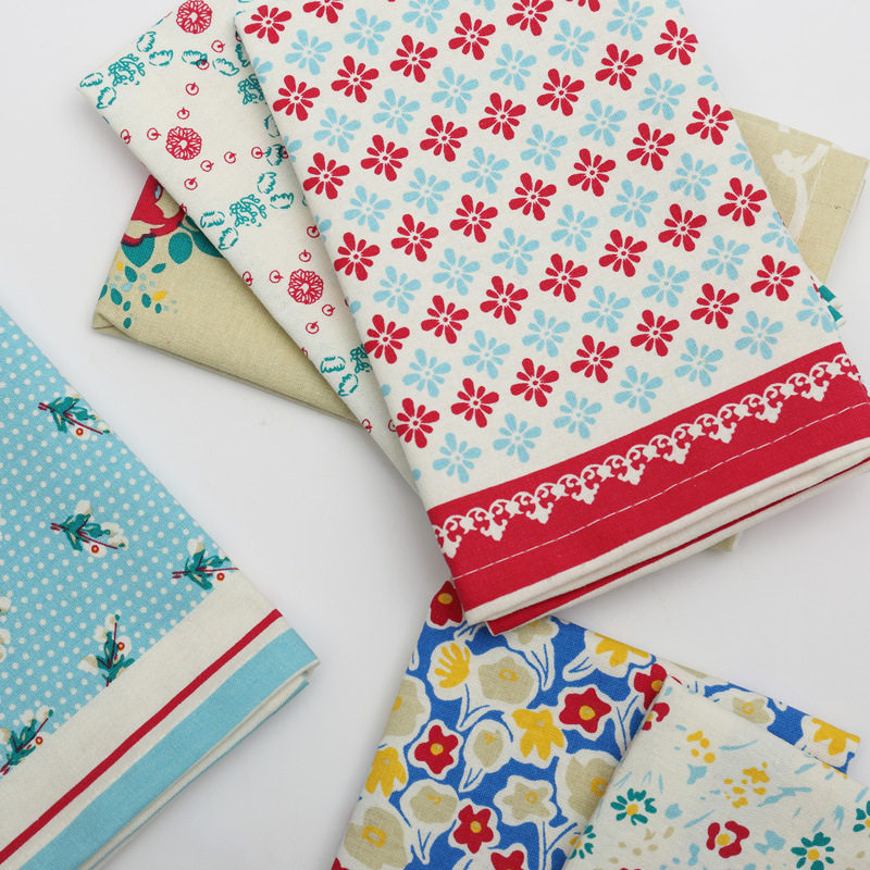 餐巾出口田园风格布艺印花加厚棉麻餐布摆拍餐巾