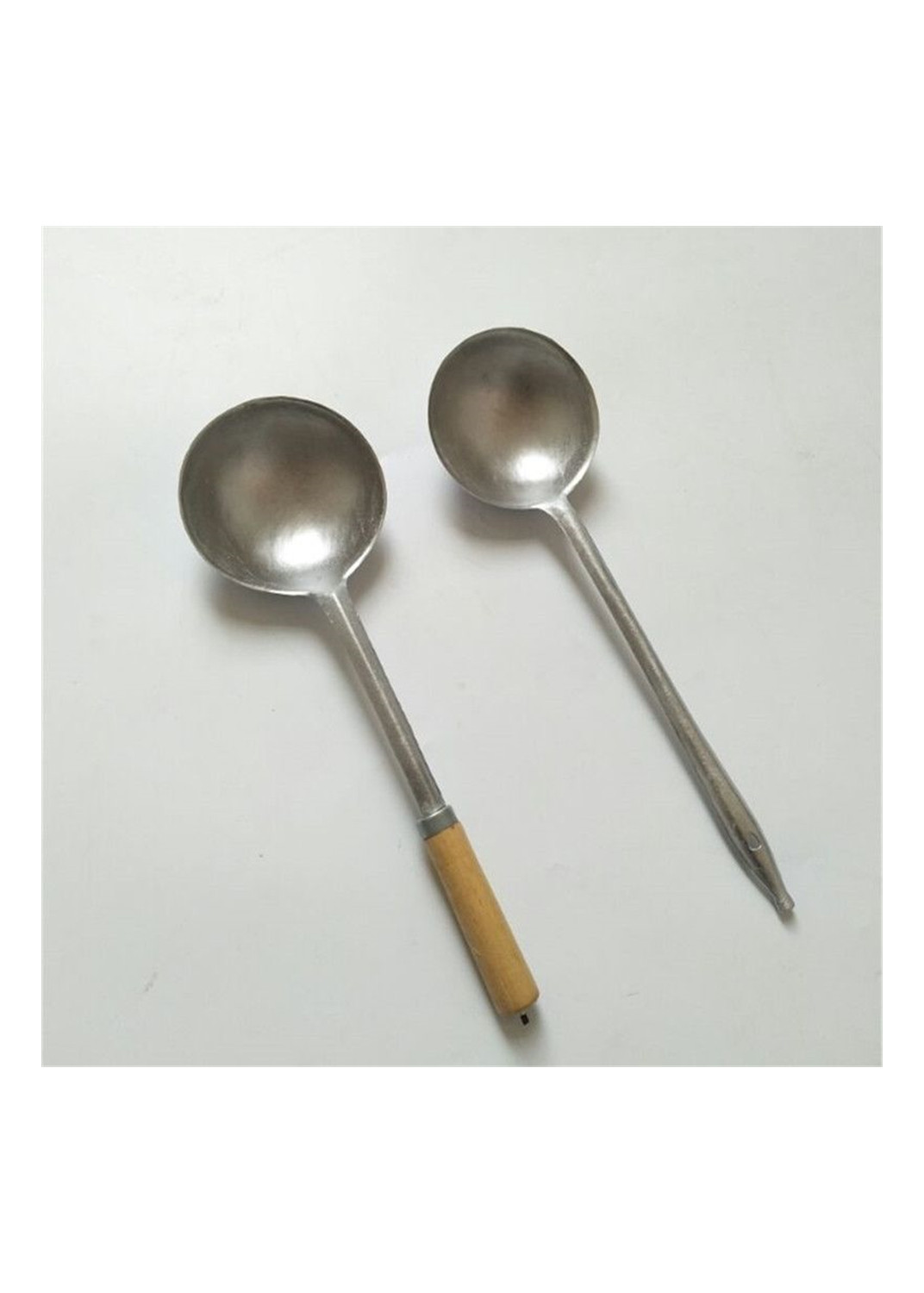 蛋饺专用勺铝勺老式家用加厚勺子木柄铝勺传统汤勺