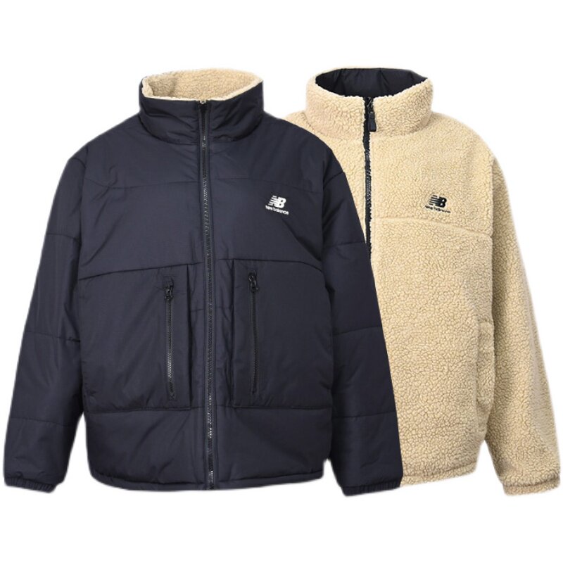 newbalance2021年冬季新款女子立领两面穿棉服nb棉衣awj14357