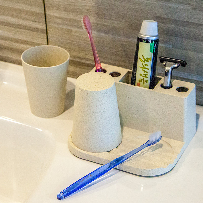 简约现代洗漱套装卫生间情侣漱口牙刷牙膏收纳洗漱杯