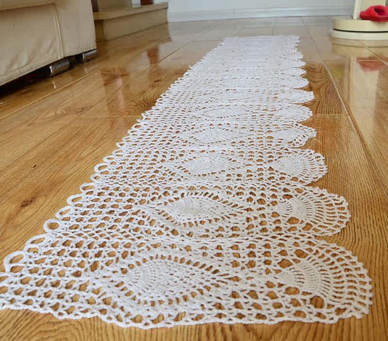 个性定制欧式手工钩织鱼型勾花窗帘可做床单镂空定制窗帘