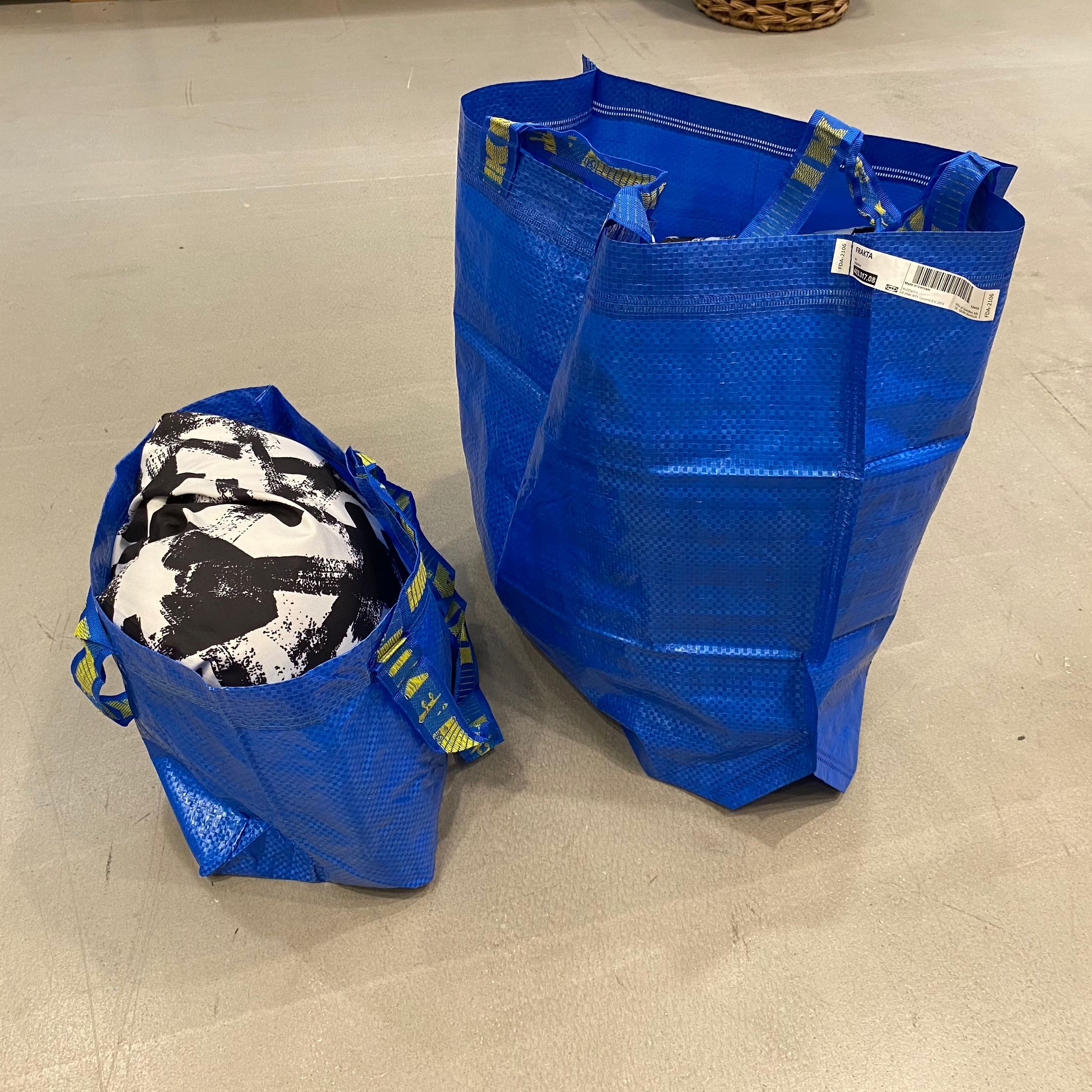 ikea宜家正品国内代购弗拉塔搬运编织袋购物袋蓝色购物袋