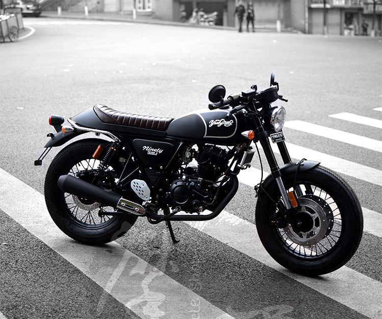 银钢yg2008拿铁复古摩托摩托车车前双刹车盘17寸摩托车轮毂