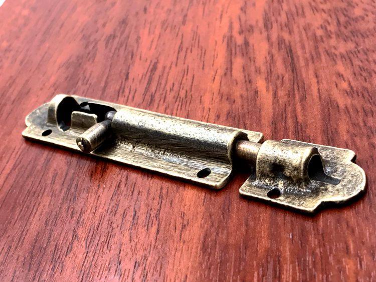 全铜插销锁扣门扣门栓门锁仿古纯铜窗户门插明插销