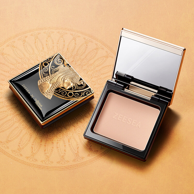 zeesea滋色粉饼埃及蜜粉饼定妆粉持久遮瑕控油防水女姿色粉扑散粉