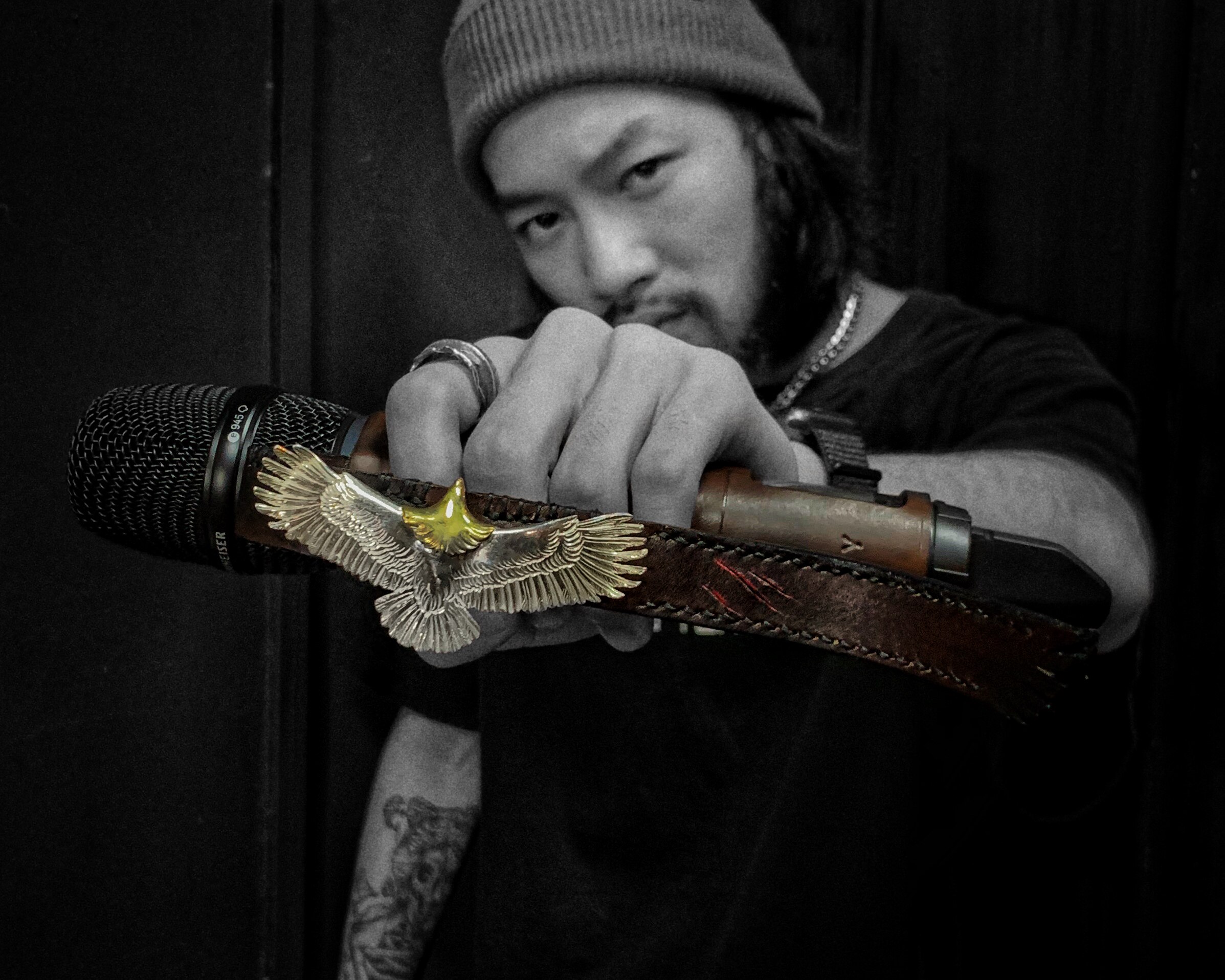 fengma缝马手工牛皮麦克风高桥纯银爆改林俊杰同款其它包类