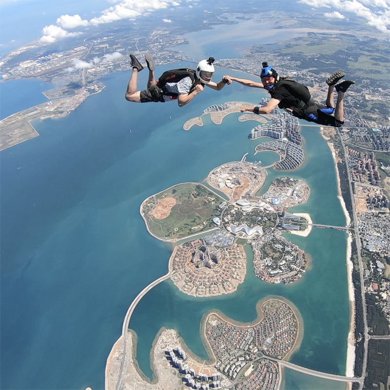 跳伞双人海南儋州海花岛海上高空4000米三亚国内境内玩乐套餐