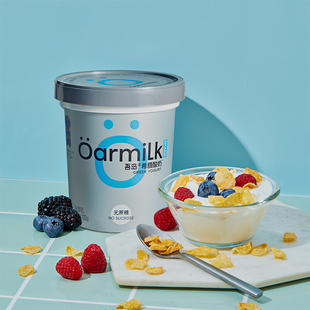 Oarmilk吾岛希腊酸奶无蔗糖720g大桶装0添加高蛋白低温早餐酸奶碗