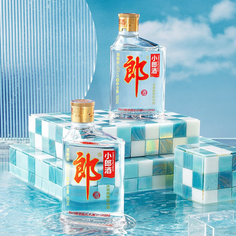 郎酒经典小郎酒45度100ml/瓶兼香型小酒白酒聚会小酌口粮酒歪嘴郎-mc