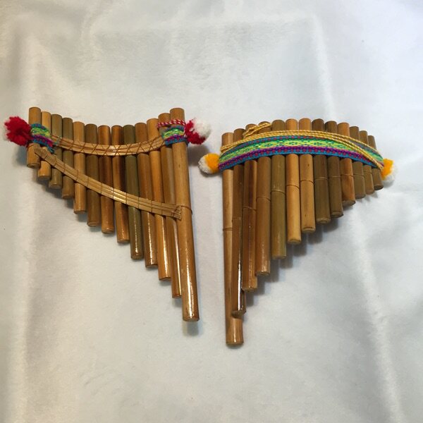 南美洲乐器厄瓜多尔秘鲁制造排笛排箫潘排笛panflute颜色鲜艳