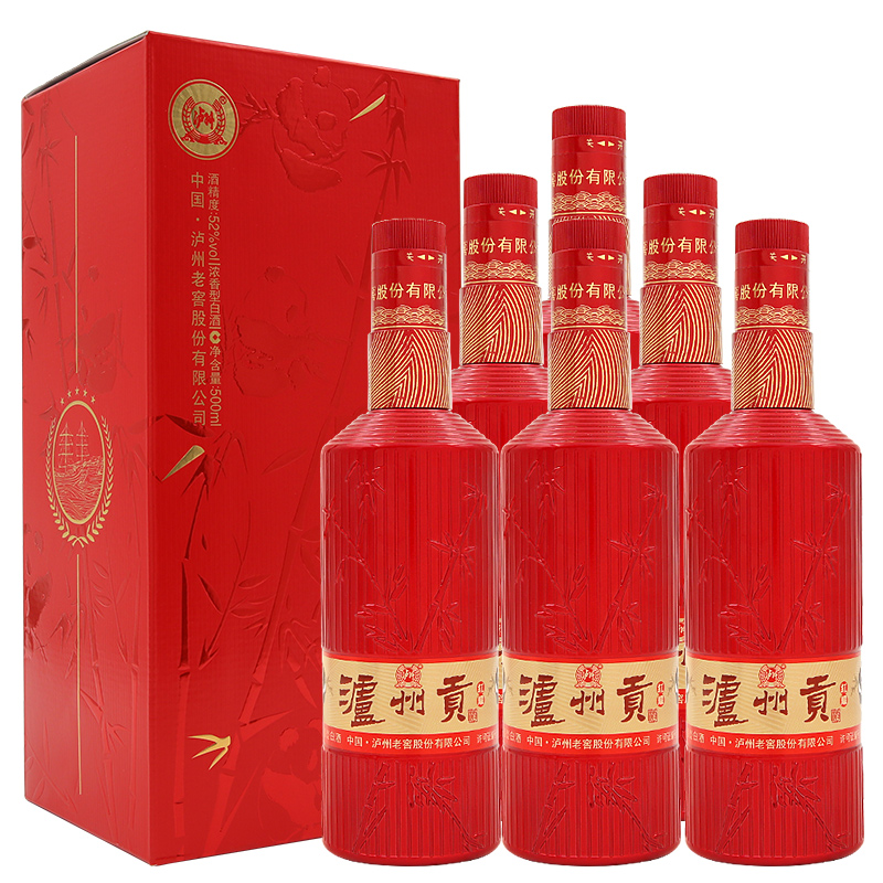 泸州老窖红耀52度纯粮500ml6瓶整箱白酒