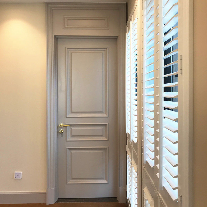 圣德科实木复合烤漆门美式欧式拼装室内门套装门房门厂家直销定做