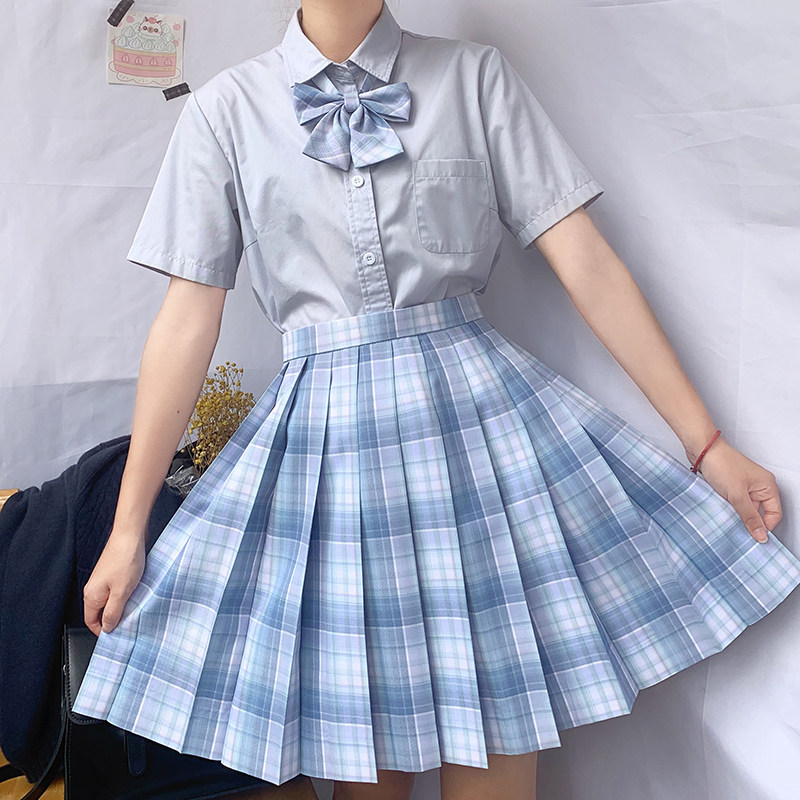 jk申申家原创迷矢星梦制服格裙正版现货蓝色半身裙