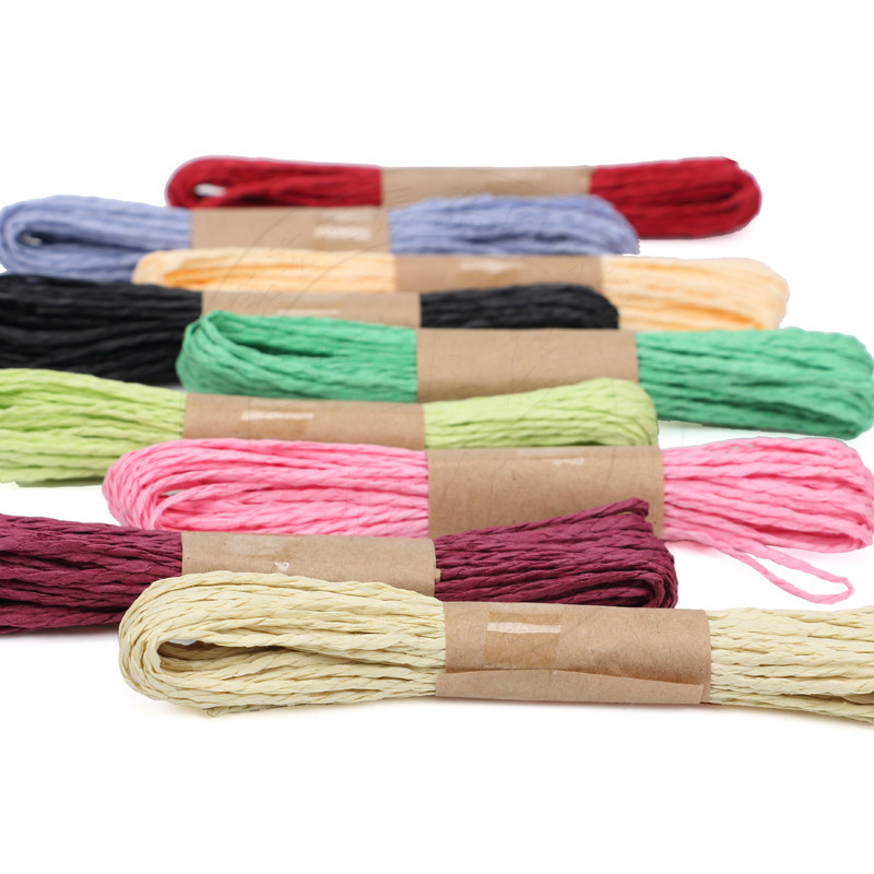 纸绳 粘贴画儿童 diy手工制作 创意材料幼儿园纸藤打包彩色细绳子