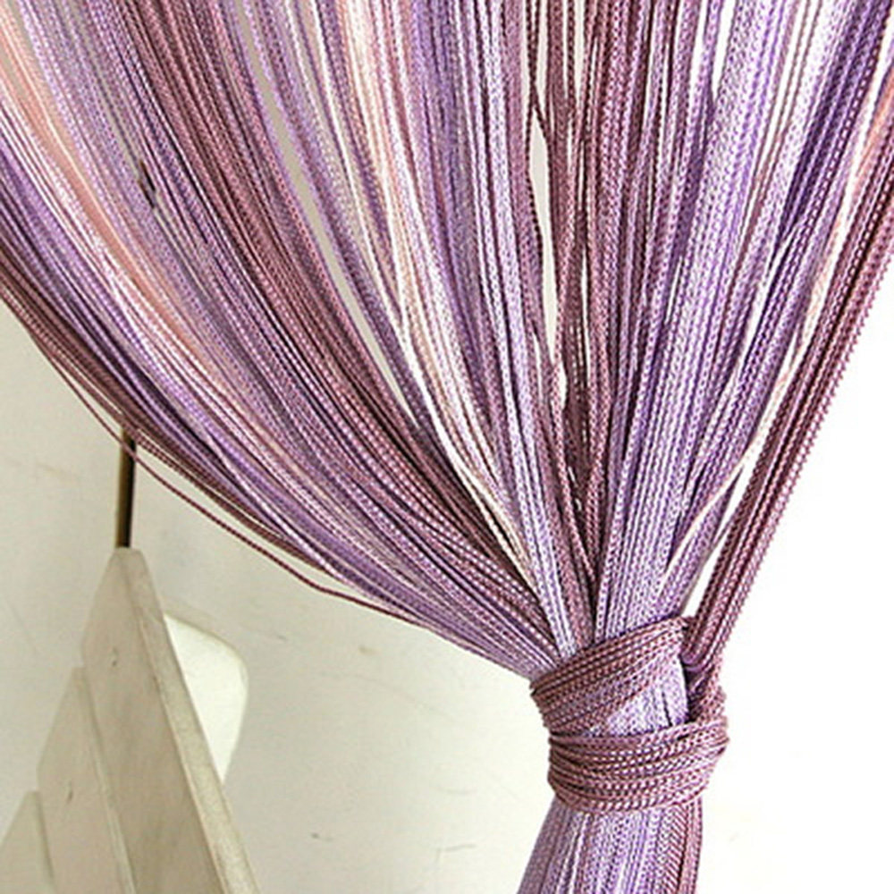 德国彩色线帘子加密隔断门帘屏风加粗客厅玄关婚庆装饰流苏免打孔