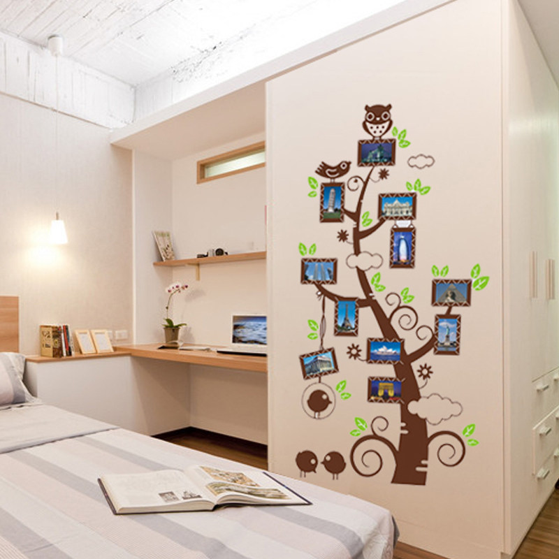 9元】创意照片墙贴纸卧室温馨床头墙纸贴画 婚房客厅