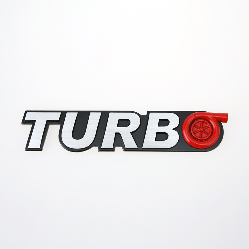 个性turbo涡轮增压汽车改装3d立体铝合金车标金属汽车车标
