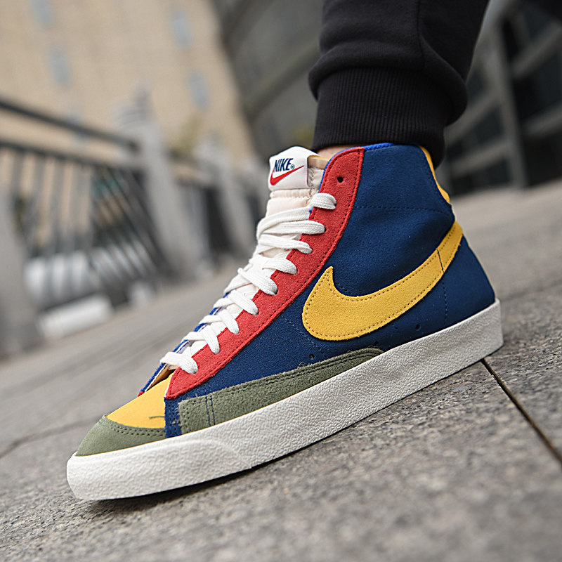 耐克板鞋男鞋2022夏季新款运动鞋开拓者拼色高帮板鞋
