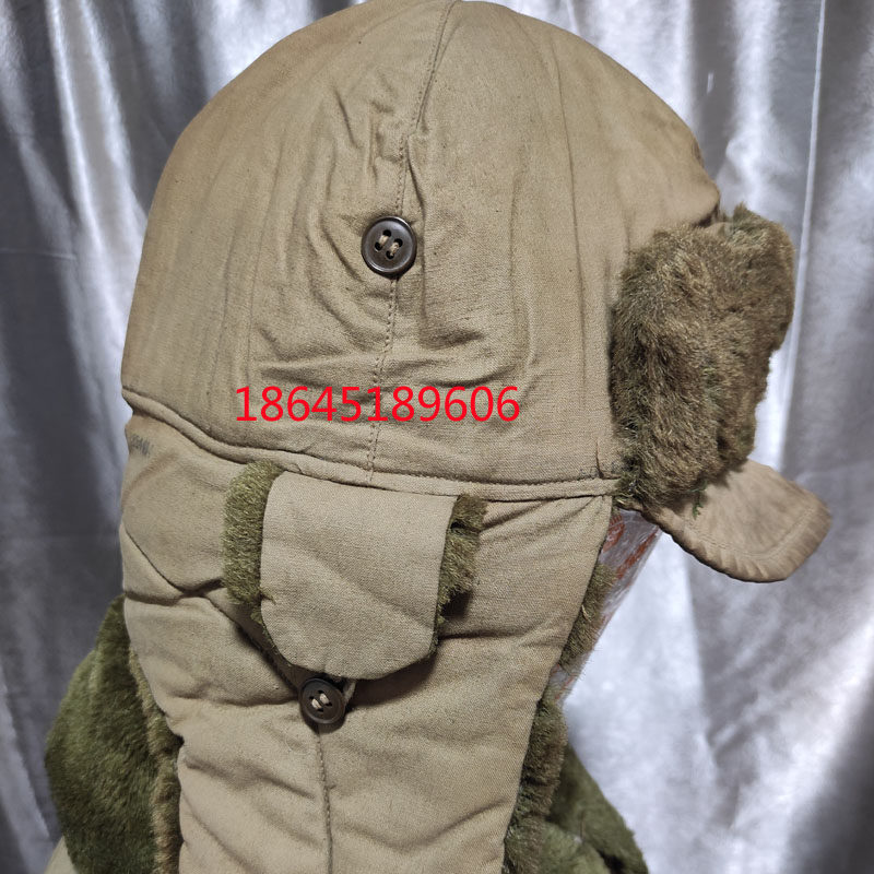 库存正品收藏抗美援朝志愿军棉帽退役老式冬帽古董军迷帽