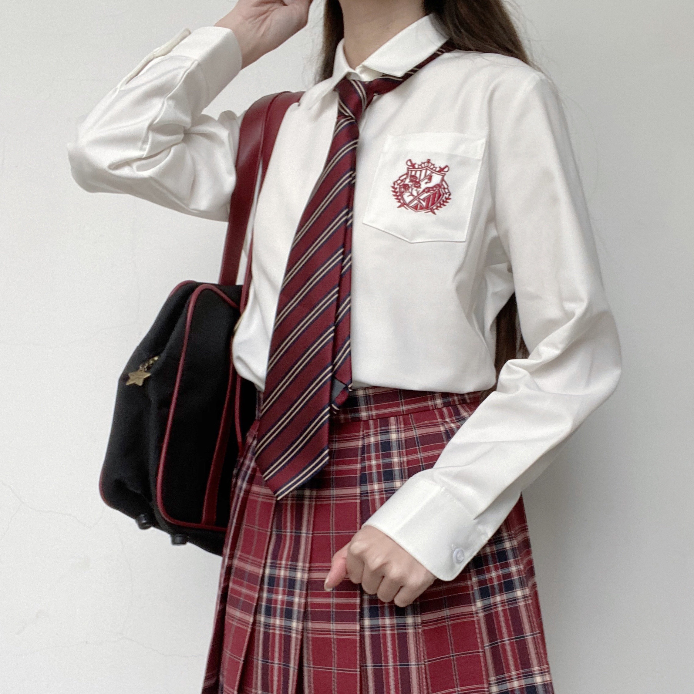 止战之吻原创jk制服刺绣休闲百搭学生长袖衬衫