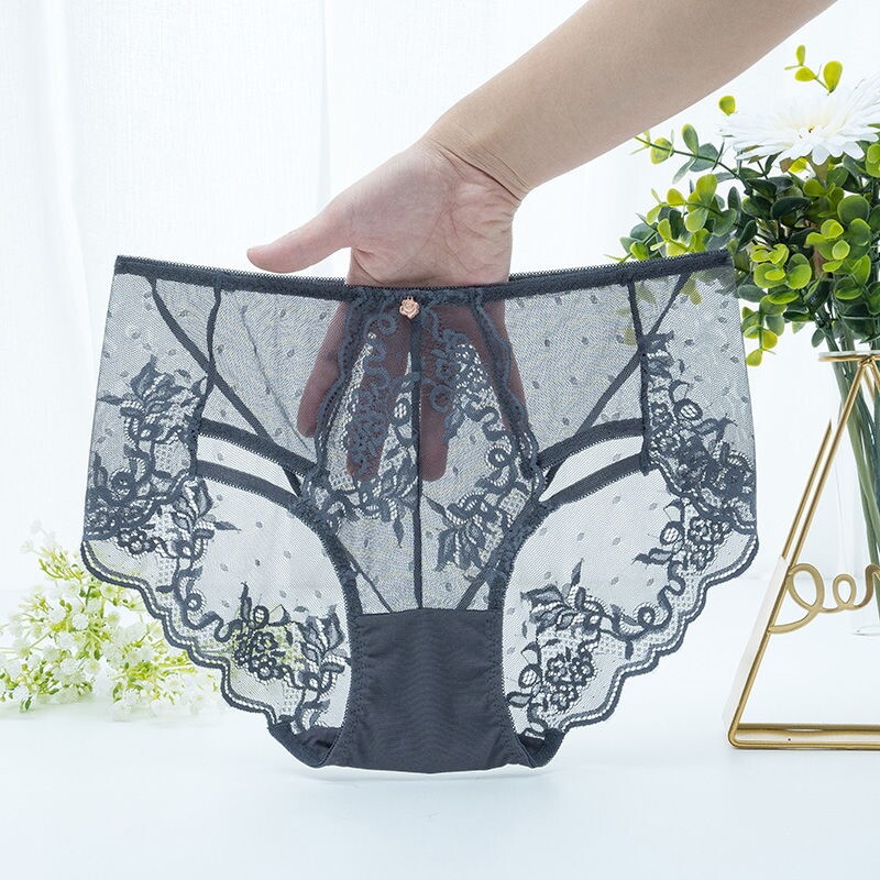 内裤女高高档蕾丝超薄款透性感迷人裸感舒适内裤