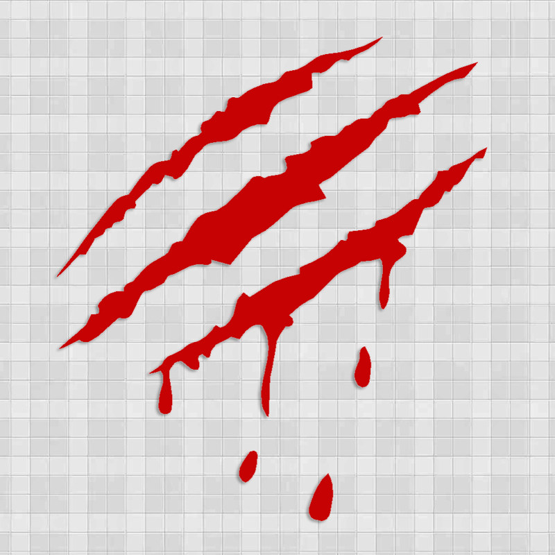 汽车车身恶搞划痕爪痕爪印反光车贴贴花防水汽车装饰贴