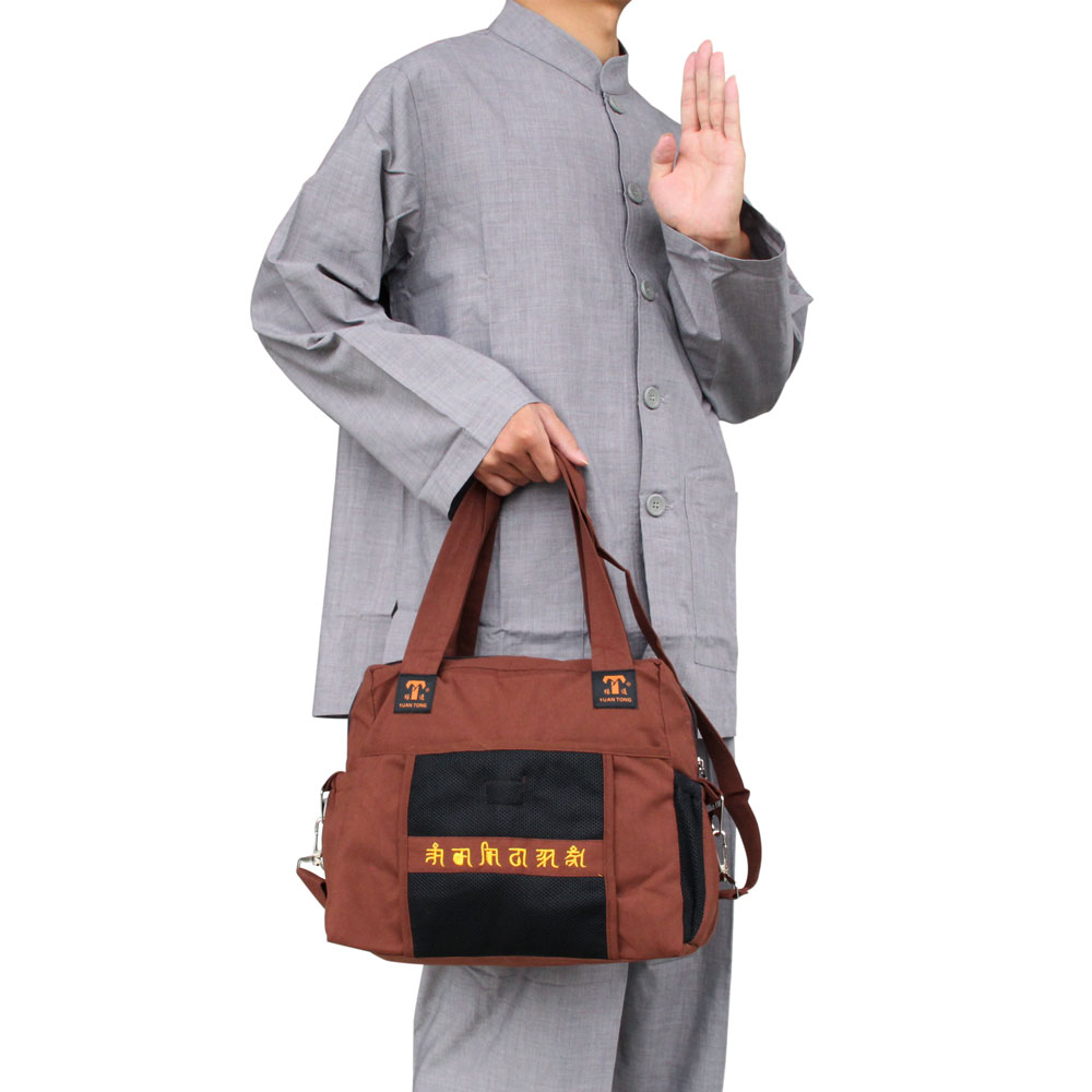 佛教用品修禅香袋僧袋僧包棉帆布居士包朝山袋罗汉袋双用单肩佛包