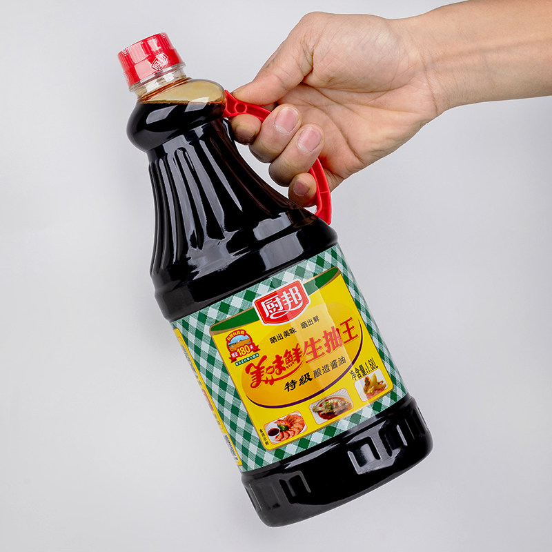 酱油厨邦美味鲜生抽王168l特级酿造烹饪点蘸酱油
