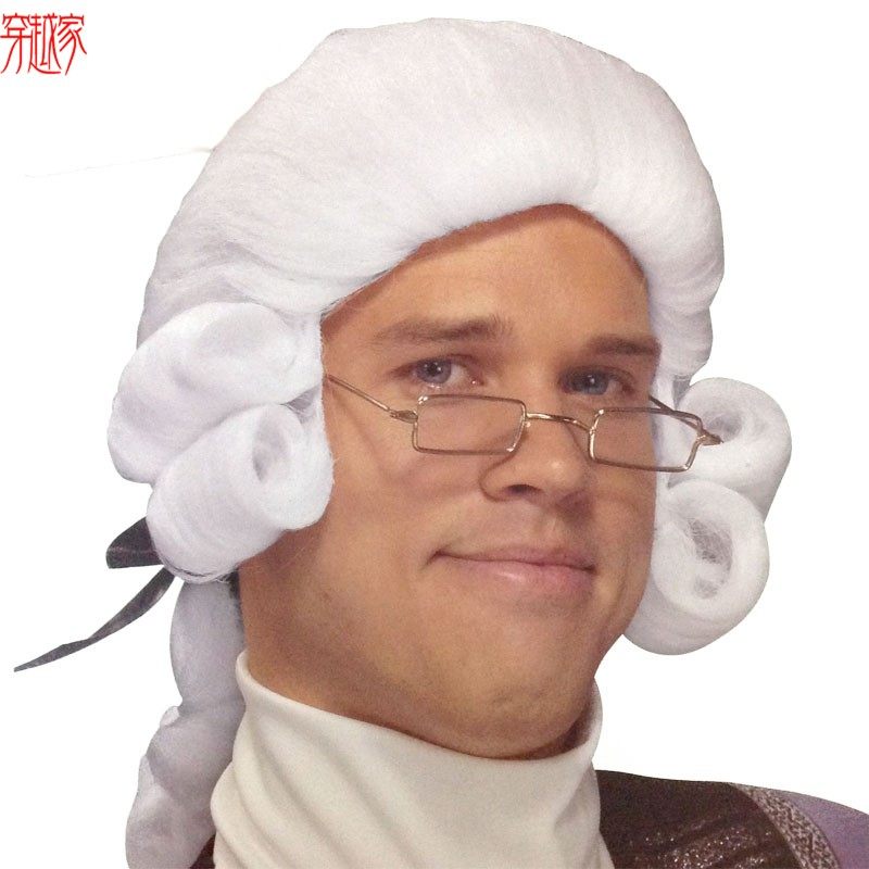 假发法官审判长律师钢琴家演奏音乐宫廷cosplay判官日常整顶假发