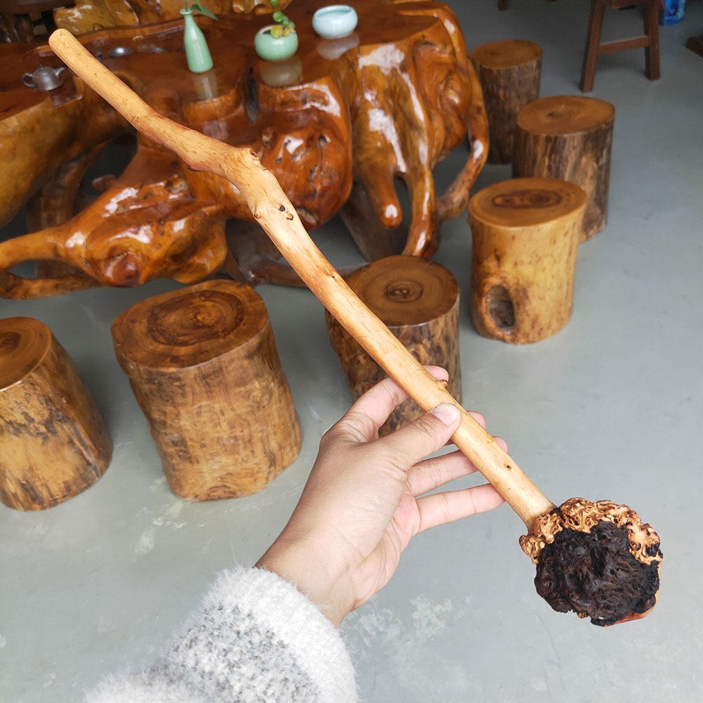 云南按摩木背山茶把玩防身寿木黑果长寿疙瘩健身锤