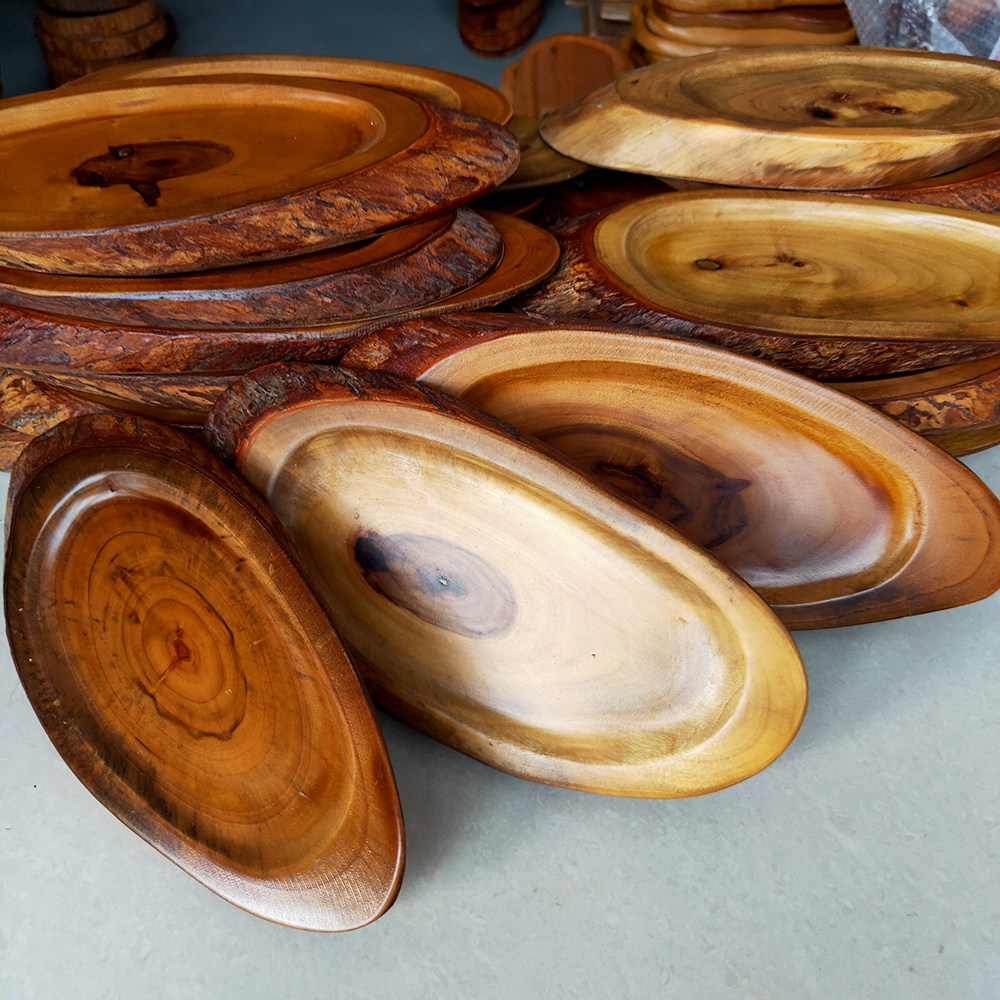 整块香樟樟木实木小号一壶一杯托盘家用办公室茶盘