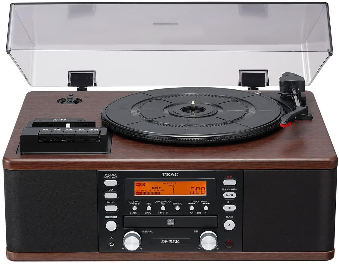 日本直邮teac第一音响黑胶唱片机lp-r520磁带播放器cd黑胶唱片机