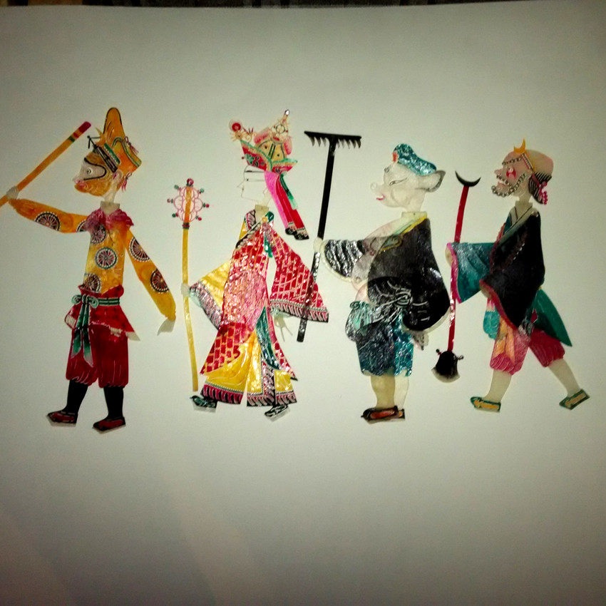 绘影皮影特大号80厘米高西游记师徒四人装饰画中国皮影