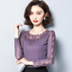 Lace bottoming shirt women's autumn and winter long-sleeved western style 2020 all-match new bright silk mesh yarn plus velvet inner top coat Lace bottoming shirt women's autumn and winter long-sleeved western style 2020 all-match new bright silk mesh yarn plus velvet inner top coat