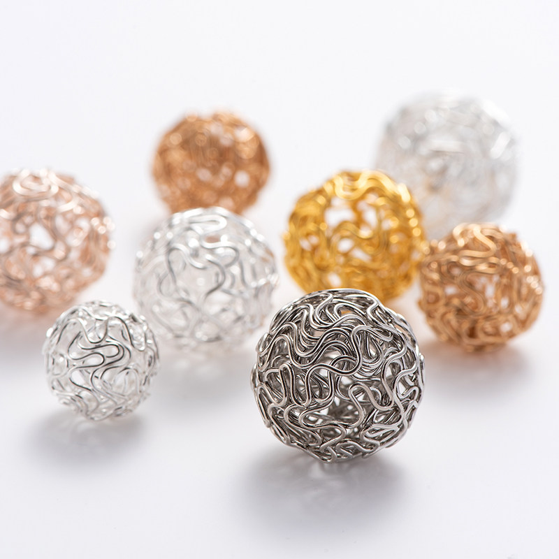 铁丝diy手工手工制制作材料波浪金属丝绕球镂空其他diy饰品配件