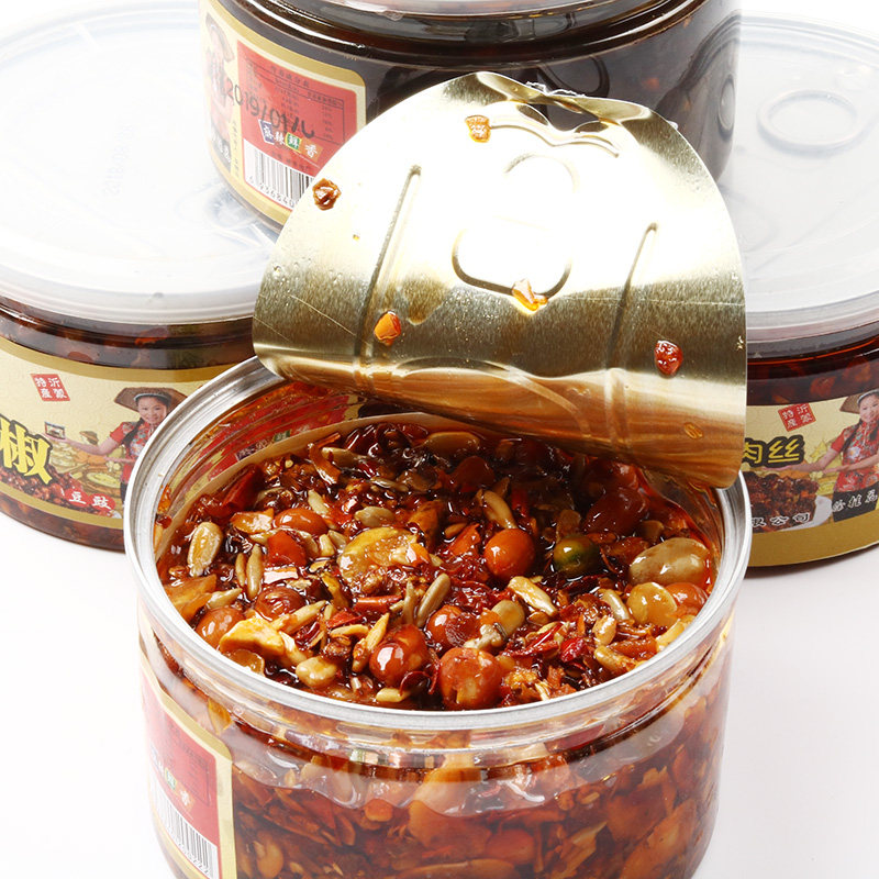 瓜子326g拌饭饭菜下饭花生泼辣辣椒酱豉油仁豆辣椒酱