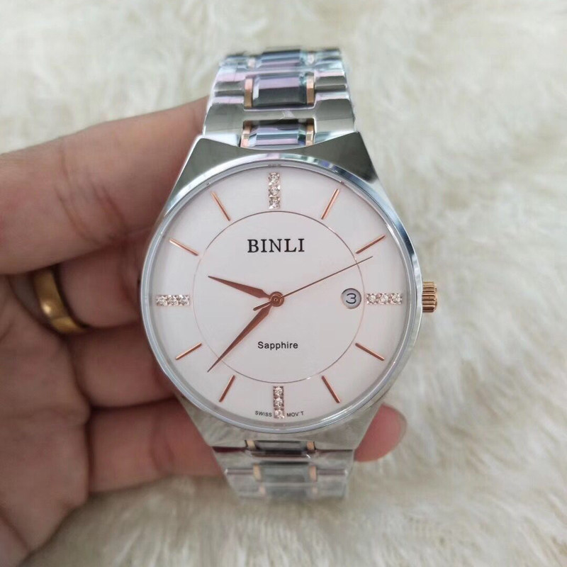 新款宾利手表情侣瑞士机芯石英钢带女表日历国产腕表