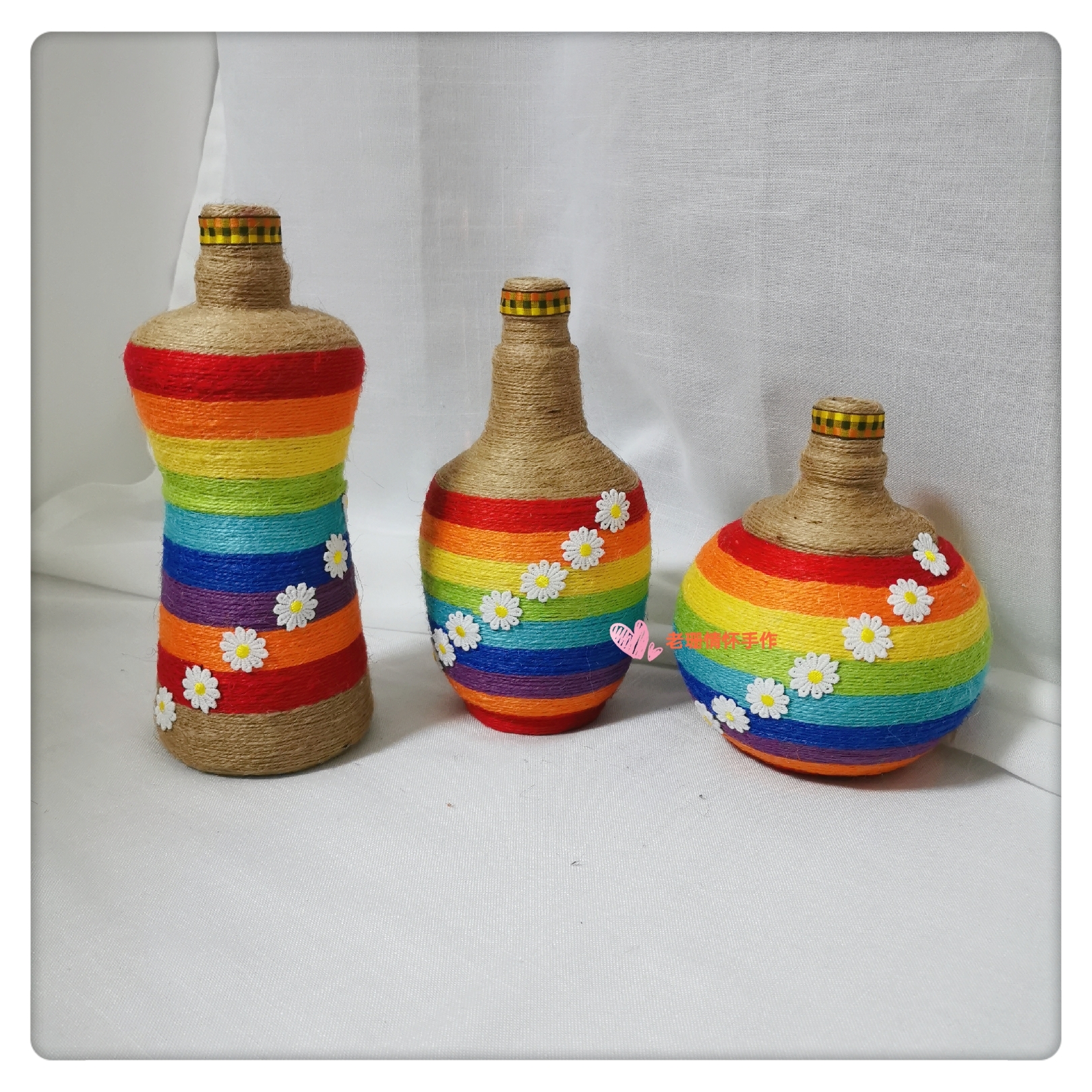 彩色麻绳12色套餐儿童玻璃瓶创意diy幼儿园手工其他手工制作